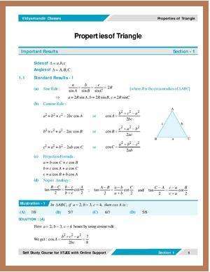 Properties of Triangle