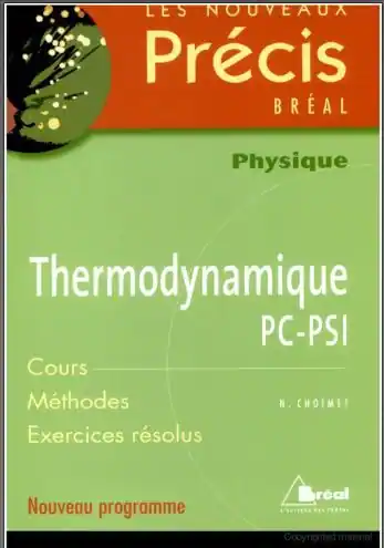 Précis Thermodynamique PC-PSI