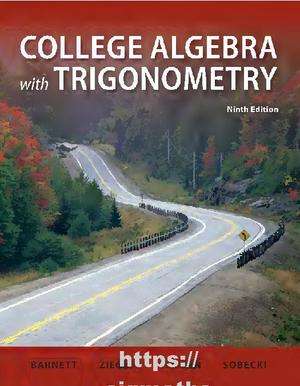 College Algebra with Trigonometry