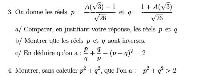 Activités algébriques: Exercice 71