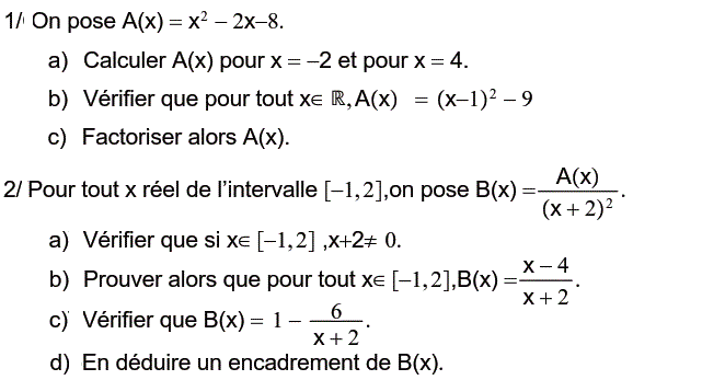 Activités algébriques: Exercice 38