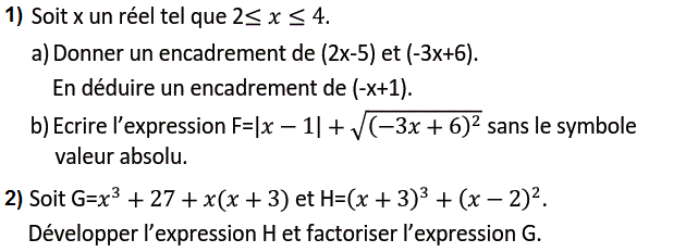 Activités algébriques: Exercice 60