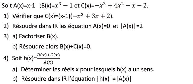 Activités algébriques: Exercice 63