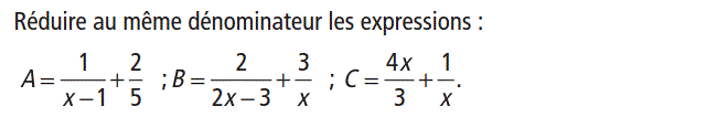 Activités algébriques: Exercice 6