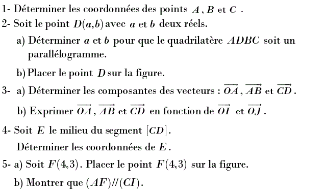 Activités dans un repere: Exercice 49