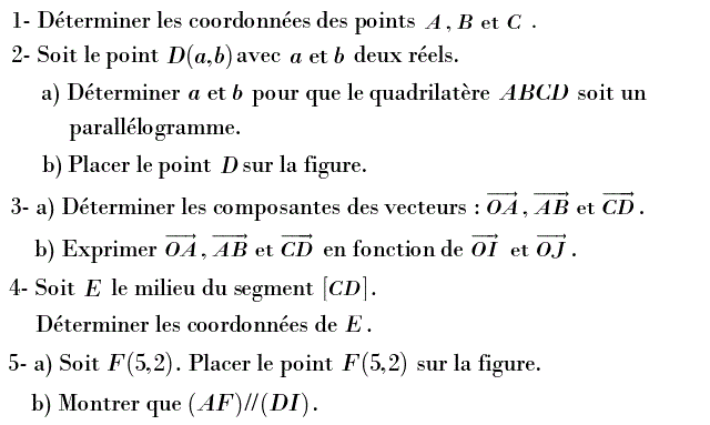 Activités dans un repere: Exercice 45