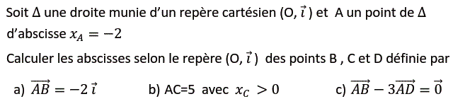 Activités dans un repere: Exercice 3