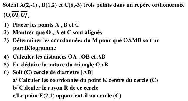 Activités dans un repere: Exercice 48