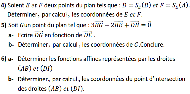 Activités dans un repere: Exercice 58