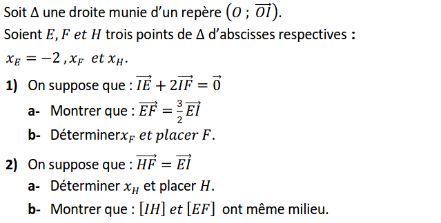 Activités dans un repere: Exercice 5