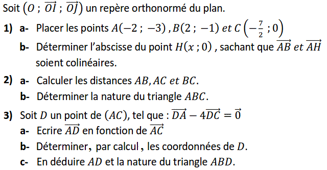 Activités dans un repere: Exercice 58