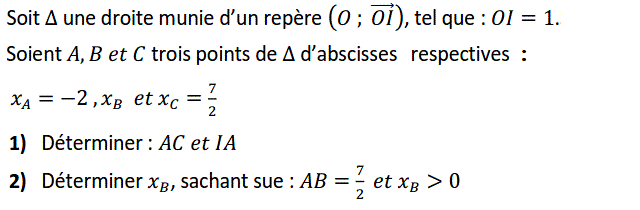 Activités dans un repere: Exercice 7