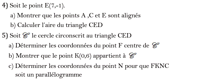 Activités dans un repere: Exercice 52