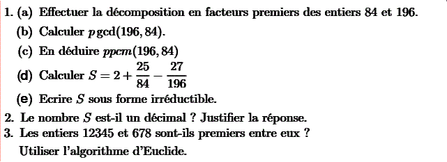 Activités numériques I: Exercice 73