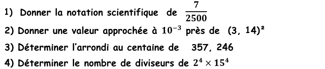 Activités numériques I: Exercice 1