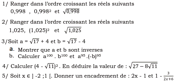 Activités numériques II: Exercice 31