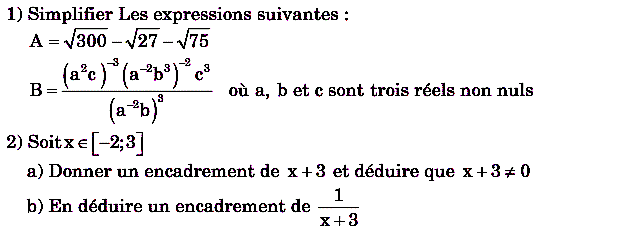 Activités numériques II: Exercice 119