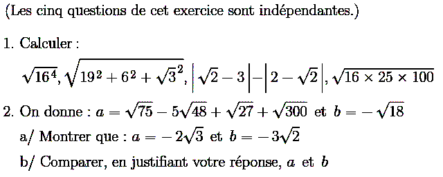 Activités numériques II: Exercice 114