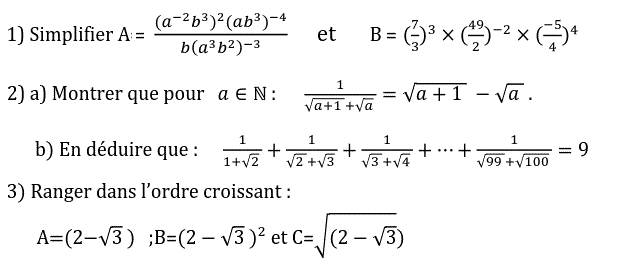 Activités numériques II: Exercice 99