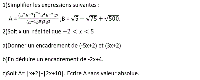 Activités numériques II: Exercice 11