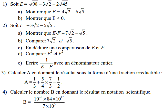 Activités numériques II: Exercice 109