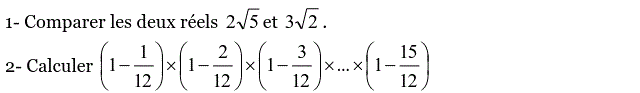 Activités numériques II: Exercice 1