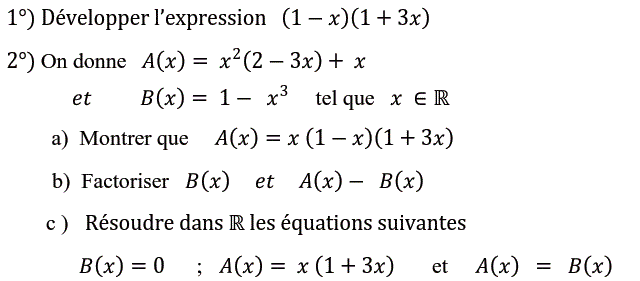 Equations et inéquations: Exercice 37