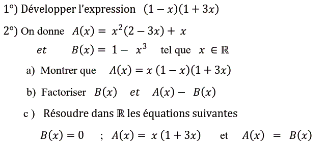 Equations et inéquations: Exercice 41