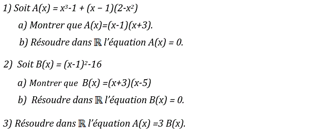 Equations et inéquations: Exercice 35