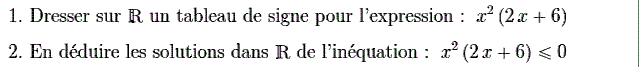 Equations et inéquations: Exercice 40