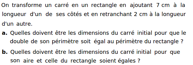 Equations et inéquations: Exercice 61