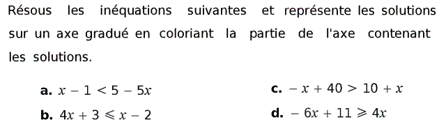 Equations et inéquations: Exercice 10