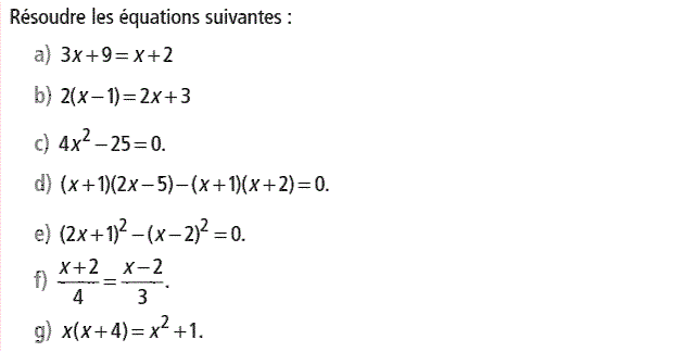 Equations et inéquations: Exercice 41