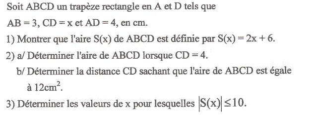 Equations et inéquations: Exercice 55