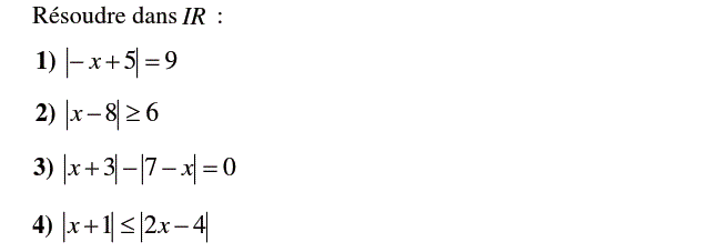 Equations et inéquations: Exercice 20