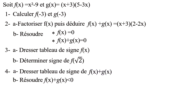 Equations et inéquations: Exercice 21