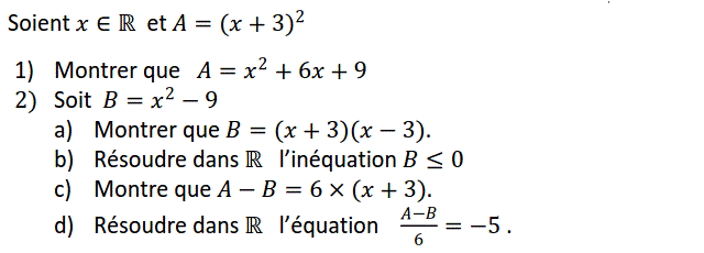 Equations et inéquations: Exercice 24