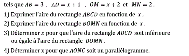 Equations et inéquations: Exercice 77