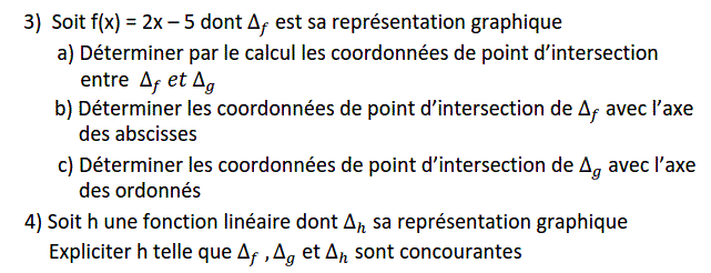 Fonctions affines: Exercice 38