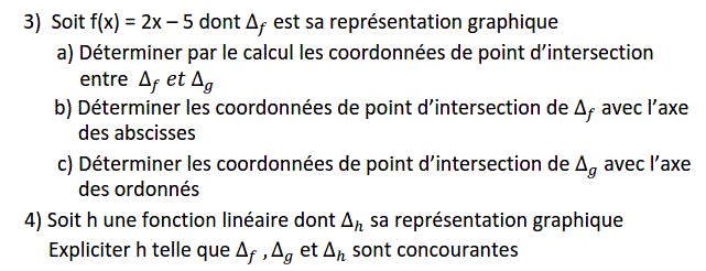 Fonctions affines: Exercice 41