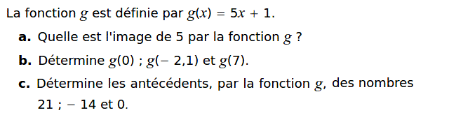 Fonctions affines: Exercice 4