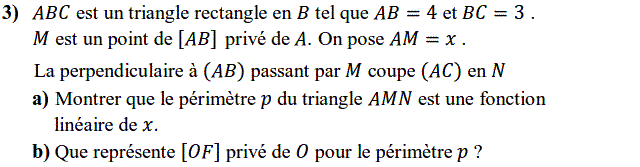 Fonctions linéaires: Exercice 50