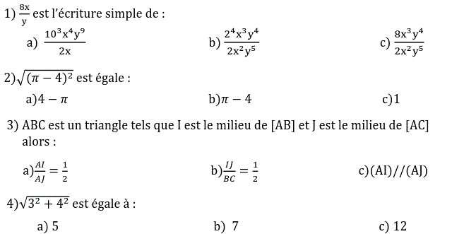 QCM: Exercice 46