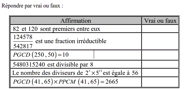 QCM: Exercice 42