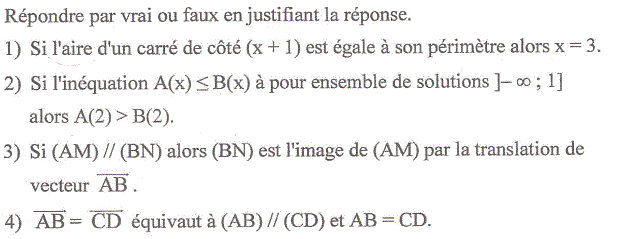 QCM: Exercice 10