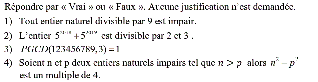QCM: Exercice 6
