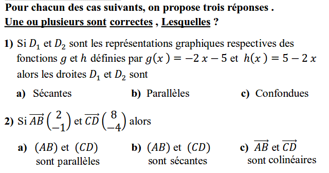 QCM: Exercice 21