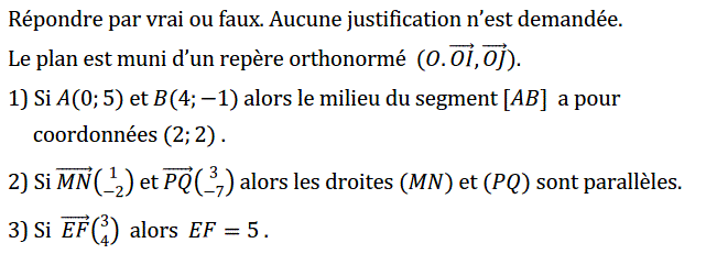 QCM: Exercice 24