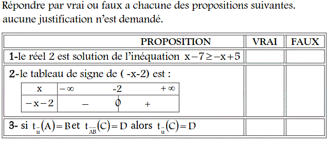 QCM: Exercice 20