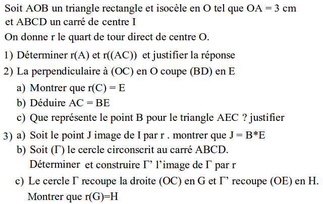 Quart de tour: Exercice 20